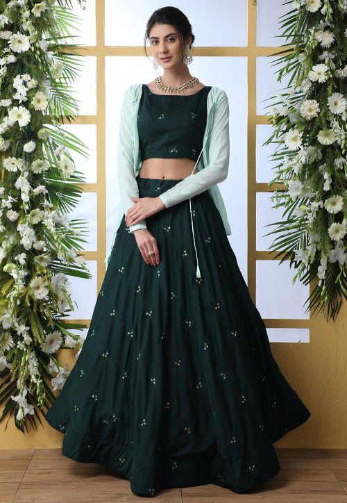 Green Lehenga Design